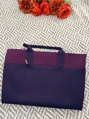Purple Two-Tone Tote Bag - Stylish Everyday Carry